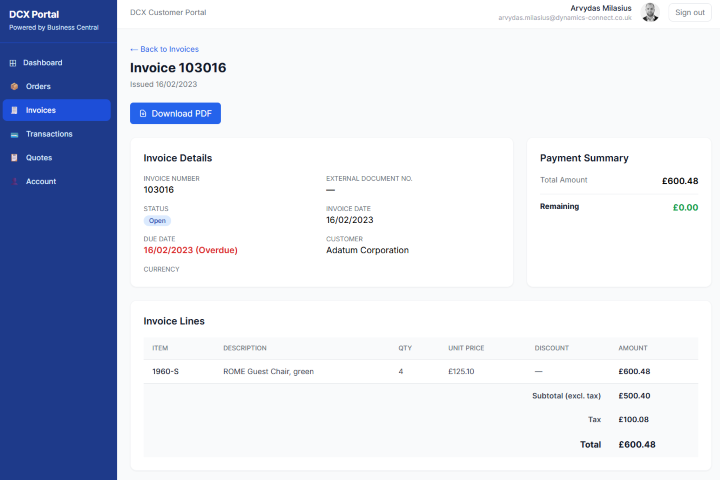 Invoice Details